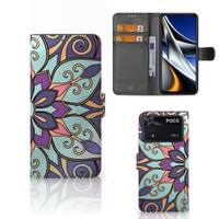 Xiaomi Poco X4 Pro 5G Hoesje Purple Flower