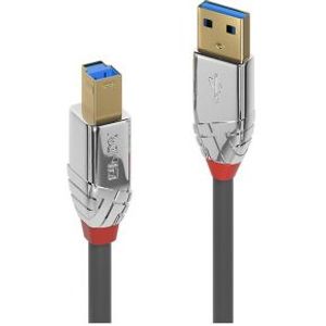 Lindy 36661 1m USB A USB B Mannelijk Vrouwelijk Grijs USB-kabel