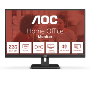 AOC Essential-line 24E3UM LED-monitor Energielabel E (A - G) 61 cm (24 inch) 1920 x 1080 Pixel 16:9 4 ms HDMI, DisplayPort, Hoofdtelefoonaansluiting, USB,