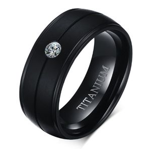 Mendes herenring Titanium Black Zircon