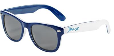 Banz zonnebril wayfarer junior blauw/wit 4 jaar Banz zonnebril wayfarer junior blauw/wit 4 jaar