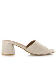 DWRS LABEL DWRS Label - Marbella sand | suède hak Beige Suede Sandalen met hak Dames