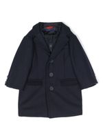 Fay Kids virgin-wool blend layered coat - Bleu