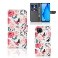 Huawei P40 Lite Hoesje Butterfly Roses