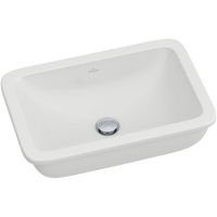 Villeroy en Boch Loop en Friends onderbouwwastafel 54x34.5cm met overloop zonder kraangat ceramic+ wit 616300R1