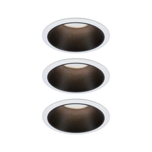 Paulmann 93402 Cole Coin Inbouwlamp Set van 3 stuks LED 6 W Wit, Zwart