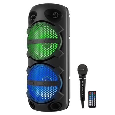 Idance Typhoon200 Party Speaker – Draagbare Bluetooth Speaker Met Discolicht – 200 Watt – Met Microfoon