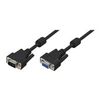 LogiLink Kabel VGA verlenging 1x stekker 1x bus, zwart, 5m