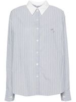 Acne Studios chemise à col contrastant - Bleu