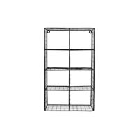 Present Time Wandrek Reja - Zwart - 18x30x50cm - Rechthoek - Staal - Rek voor aan de muur - Rekje - Ophangrek
