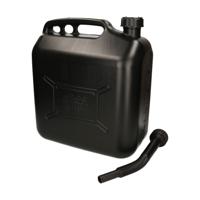 Brandstof Jerrycan - 20 liter - zwart - voor brandstof - met schenktuit - thumbnail