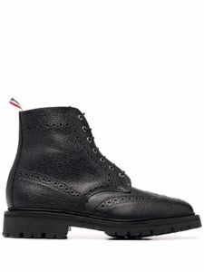 Thom Browne bottes à finitions richelieus - Noir