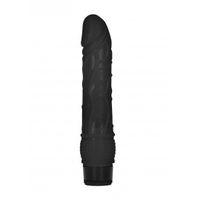 8 Inch Thin Realistic Dildo Vibe - Black - thumbnail