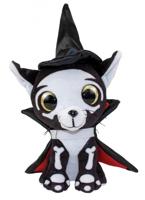 Lumo Stars knuffel Lumo Cat Spooky Classic 15 cm zwart/wit