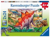 Ravensburger puzzel 2x24 stukjes wilde oertijddieren - thumbnail