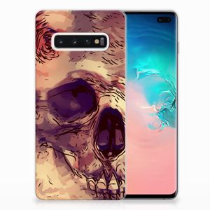 Silicone Back Case Samsung Galaxy S10 Plus Skullhead