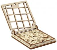 Mr. PlayWood reisspel Fifteen 7,3 x 7 cm naturel hout 21-delig