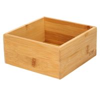 Bestekbak/keuken organizer 1-vaks Tidy Smart bamboe 15 x 15 x 7 cm   - - thumbnail