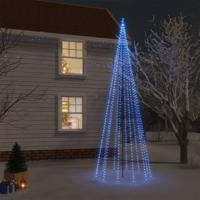 VidaXL Kerstboom met grondpin 732 LED&apos;s blauw 500 cm - thumbnail