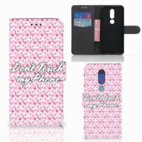Nokia 7.1 Portemonnee Hoesje Flowers Pink DTMP
