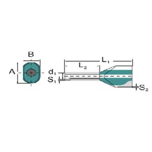 Weidmüller 9037500000 Dubbele adereindhulzen 2.5 mm² Deels geïsoleerd Blauw 500 stuk(s)