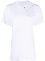 MM6 Maison Margiela t-shirt en coton à détail de découpe - Blanc