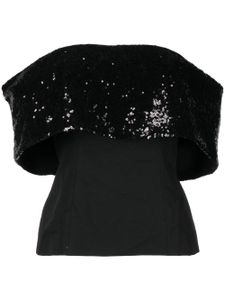 STAUD haut bandeau Giselle à sequins - Noir