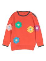 Stella McCartney Kids pull à fleurs - Orange - thumbnail