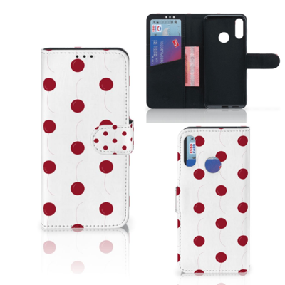 Motorola Moto E6 Plus Book Cover Cherries