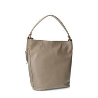 Manfield leren schoudertas taupe