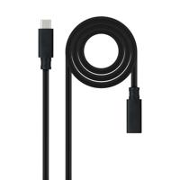 NANOCABLE 10.01.4501-L150 Kabel USB 3.2 GEN2X2, 100 W, 4K/60Hz, USB-C/M-USB-C/H, zwart, 1,5 m
