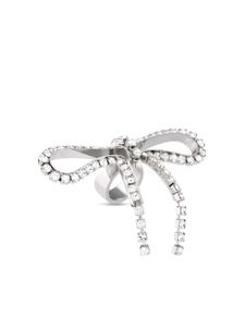 Balenciaga bague Archive Ribbon sertie de cristaux - Argent