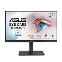 ASUS VA27EQSB PC-monitor 27 inch FHD – IPS-paneel – 16:9 – 75 Hz – 1920 x 1080 – 300 cd/m² – displaypoort, HDMI, VGA en 2 x USB – Eye Care-technologie – luidsprekers – hoogteverstelling en rotatie