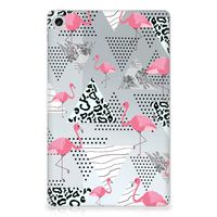 Lenovo Tab M10 Plus (3e generatie) Back Case Flamingo Triangle - thumbnail