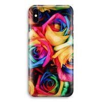 Neon bloemen: iPhone X Volledig Geprint Hoesje