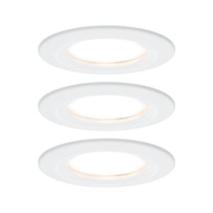 Paulmann Nova Inbouwlamp voor badkamer Set van 3 stuks LED LED 18 W IP44 Wit (mat)