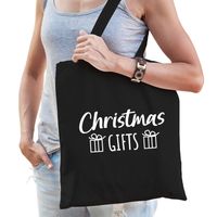 Christmas gifts katoenen tasje zwart volwassenen   -