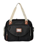 Béaba Genève II Luiertas, moduleerbaar, veelzijdige opbergmogelijkheden, voorvak, luieronderlegger, isolerend vak voor babyvoeding, bevestiging voor kinderwagen, zwart