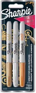 Sharpie permanente marker metallic, blister van 3 stuks