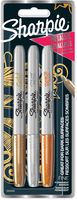 Sharpie permanente marker metallic, blister van 3 stuks