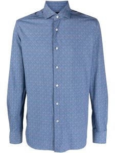 Xacus chemise à imprimé graphique - Bleu