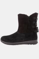 Ulla Popken Laarsjes, lamvacht, suède, wijdte H - Grote Maten