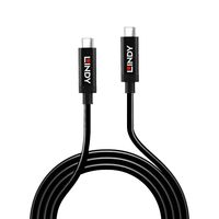 LINDY USB-kabel USB 3.2 Gen2 (USB 3.1 Gen2) USB-C stekker, USB-C stekker 5.00 m Zwart 43308 - thumbnail