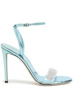 Giuseppe Zanotti sandales métallisées 105 mm à ornements - Bleu