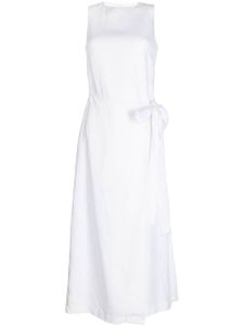 BONDI BORN robe en lin à design sans manches - Blanc