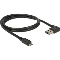 DeLOCK 85165 USB2.0-A/USB2.0 Micro-B 1m USB A Micro-USB B Zwart USB-kabel