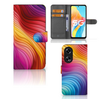 Book Case voor OPPO Reno8 T 5G Regenboog - thumbnail