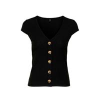 ONLY 15181030 Top V-hals Korte mouw Elastaan, Polyester, Viscose