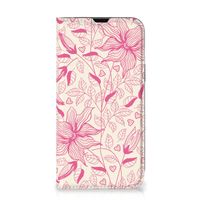 iPhone 13 Smart Cover Pink Flowers - thumbnail