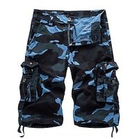 Voor heren Cargoshorts Wandelshorts Zak Meerdere zakken Camouflage Kleur Comfort Ademend Korte Casual Sport Cargoshorts Chino Camouflage Rood Gele camouflage Inelastisch Lightinthebox